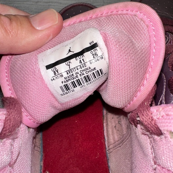 Jordan 1 Retro Women's 9.5 / 8 Y Metallic Pink Rose Very Clean - Picture 9 of 11